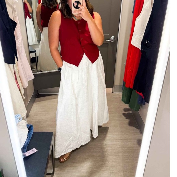 New Day - Women's Maxi Picnic A-Line Skirt - Size 1X White - Picture 13 of 13